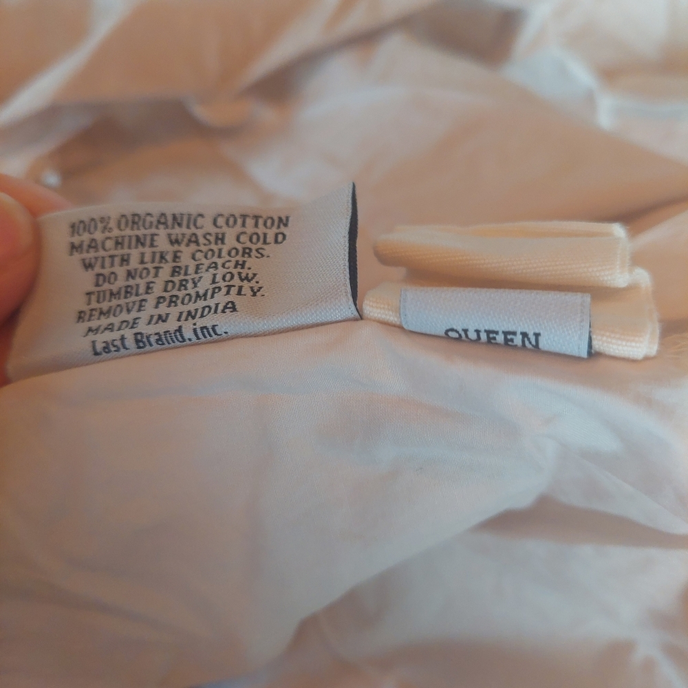 Quince 100% Organic Cotton Percale Sand Duvet & Shams! Queen (570) - Picture 13 of 14